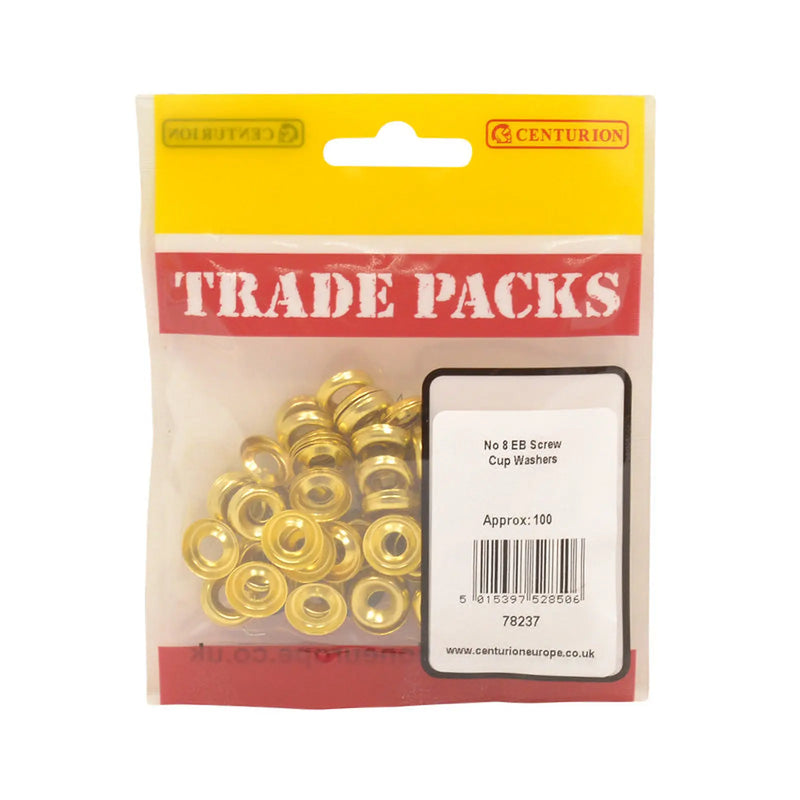 Screw Cup Washers - Eb - No 8 (100 Pk)