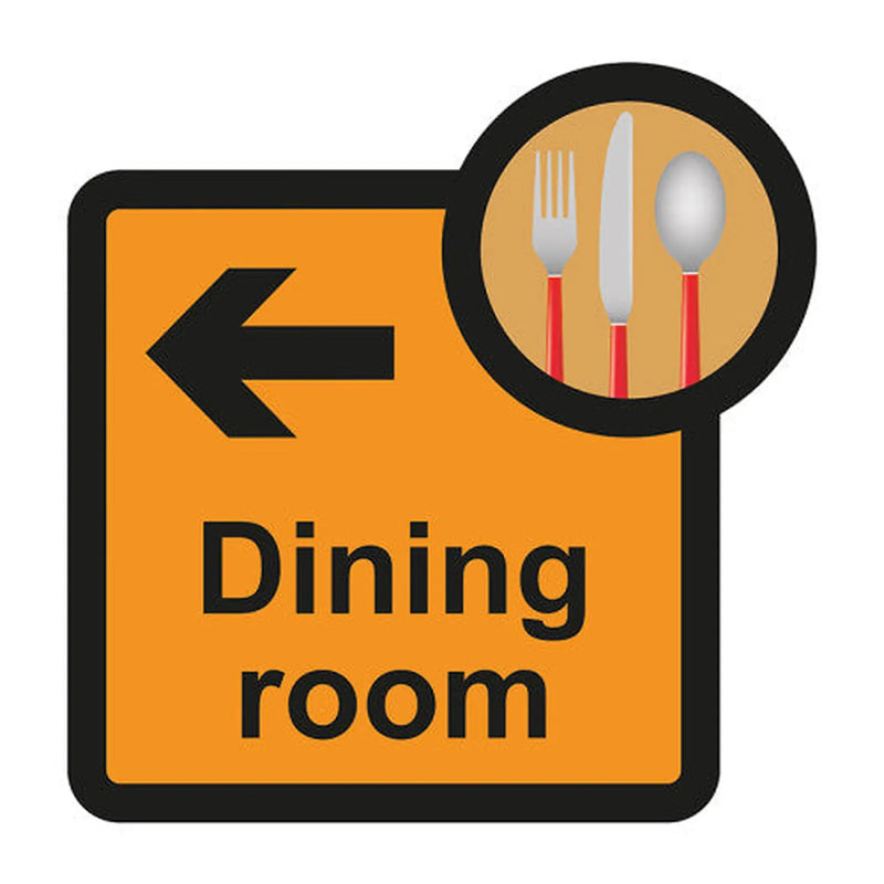 Centurion Assisted Living Sign: Dining Room arrow left - S/A FMX (305 x 310mm)