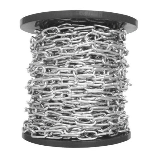 Centurion Welded Straight Link Chain, Stainless Steel, 4mm x 20mm x 10m