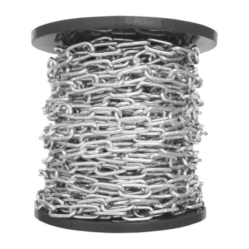 Centurion Welded Straight Link Chain, Stainless Steel, 4mm x 20mm x 10m