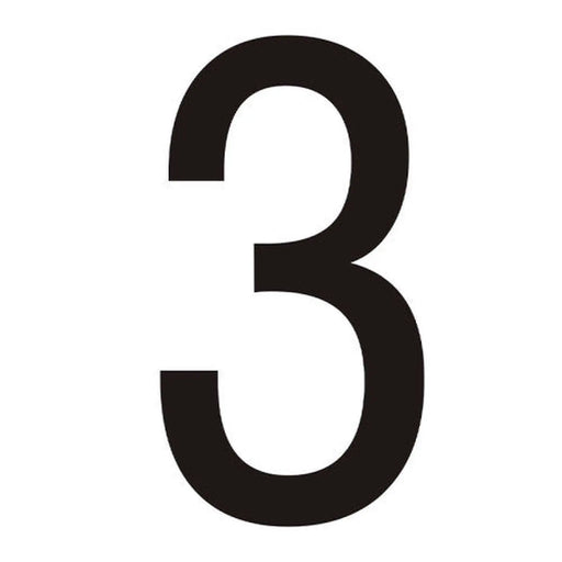 Centurion Character '3' - Black Vinyl - 50mm - Pack of 10 - Min Order 2