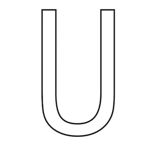Centurion Character 'U' - White Vinyl - 75mm - Pack of 10 - Min Order 2