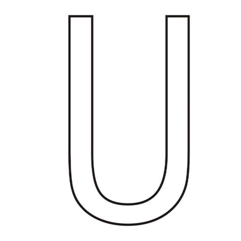 Centurion Character 'U' - White Vinyl - 75mm - Pack of 10 - Min Order 2
