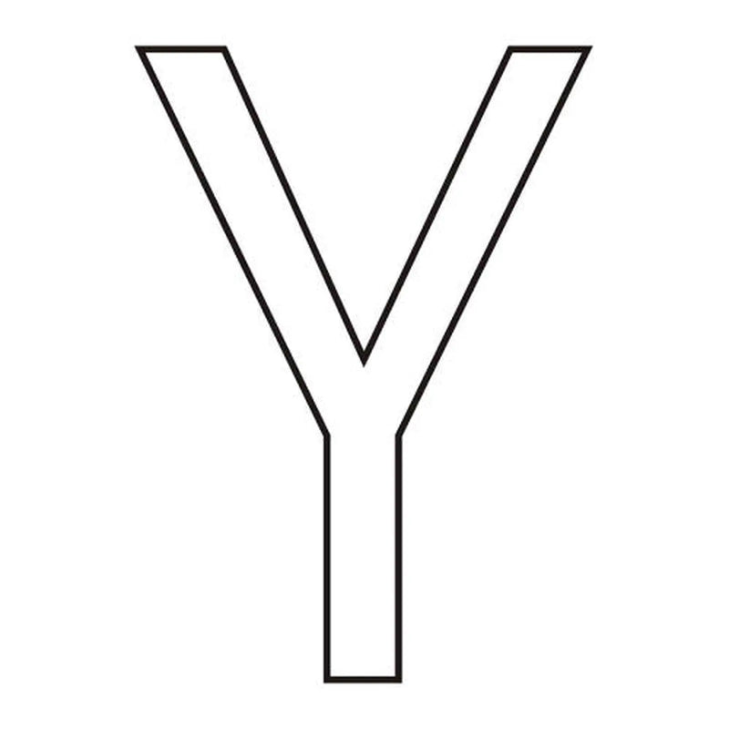 Centurion Character 'Y' - White Vinyl - 75mm - Pack of 10 - Min Order 2