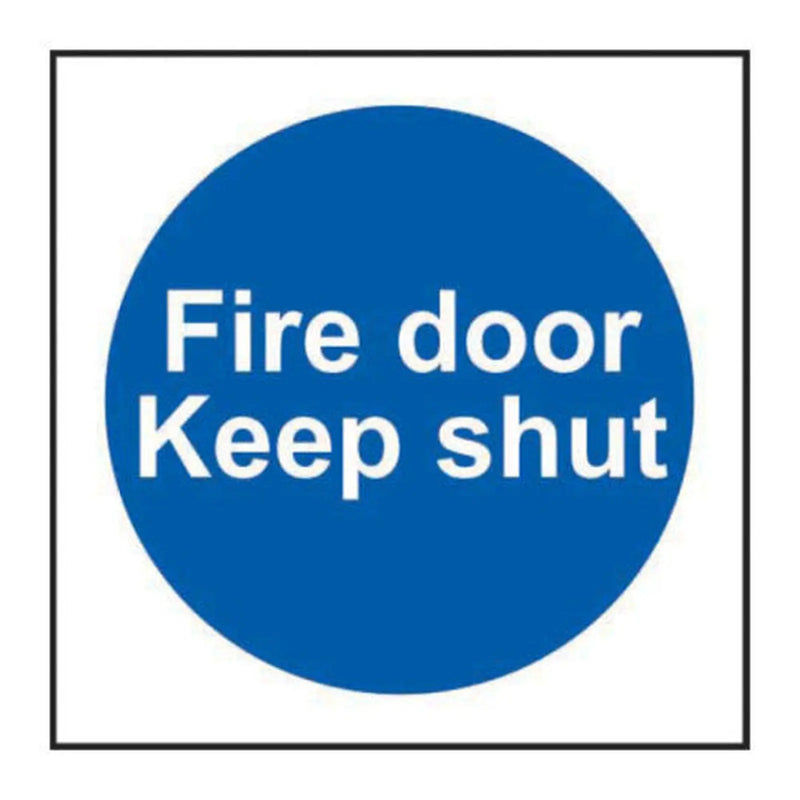 Centurion 'Fire Door Keep Shut' Fire Door Disc, PVC, 75mm - Min Order 2