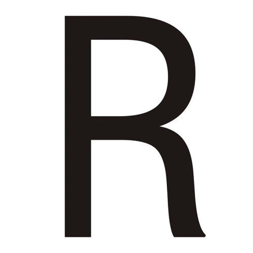 Centurion Character 'R' - Black Vinyl - 50mm - Pack of 10 - Min Order 2