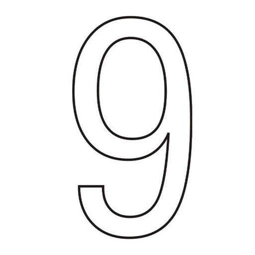 Centurion Character '9' - White Vinyl - 50mm - Pack of 10 - Min Order 2
