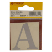 Centurion 51mm Silver Traditional Oldstyle Font Vinyl Letter A - Pack of 5