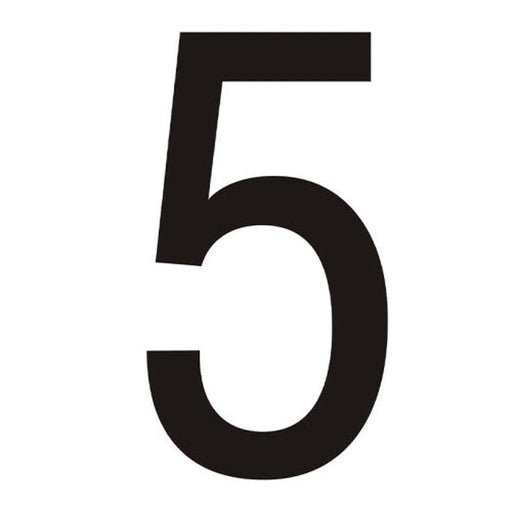 Centurion Character '5' - Black Vinyl - 50mm - Pack of 10 - Min Order 2