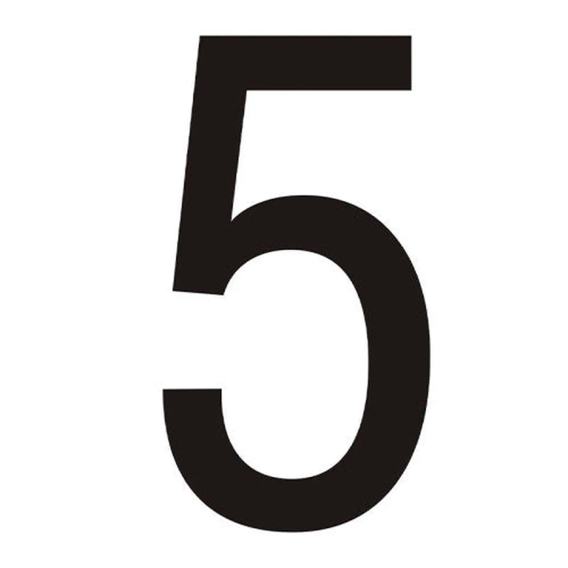 Centurion Character '5' - Black Vinyl - 50mm - Pack of 10 - Min Order 2