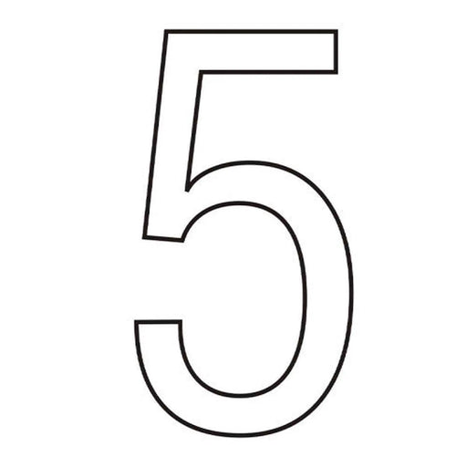 Centurion Character '5' - White Vinyl - 50mm - Pack of 10 - Min Order 2