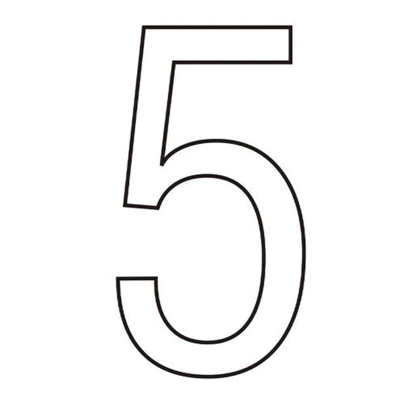 Centurion Character '5' - White Vinyl - 50mm - Pack of 10 - Min Order 2