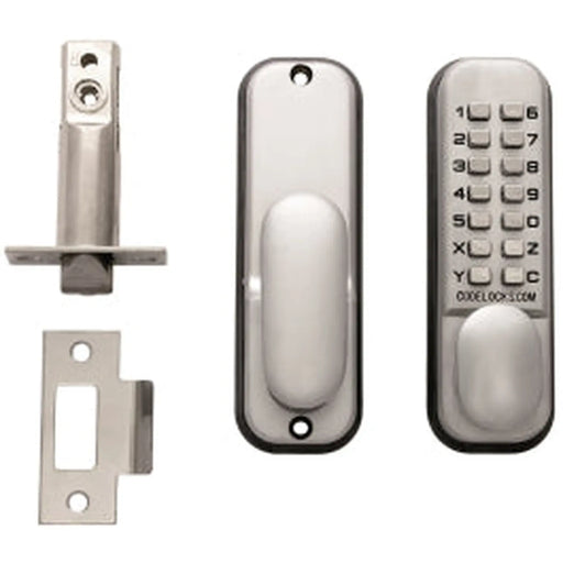 155 Mechanical Mortice Latch Dual Plate Silver Grey Hrb Cb - Silver Grey