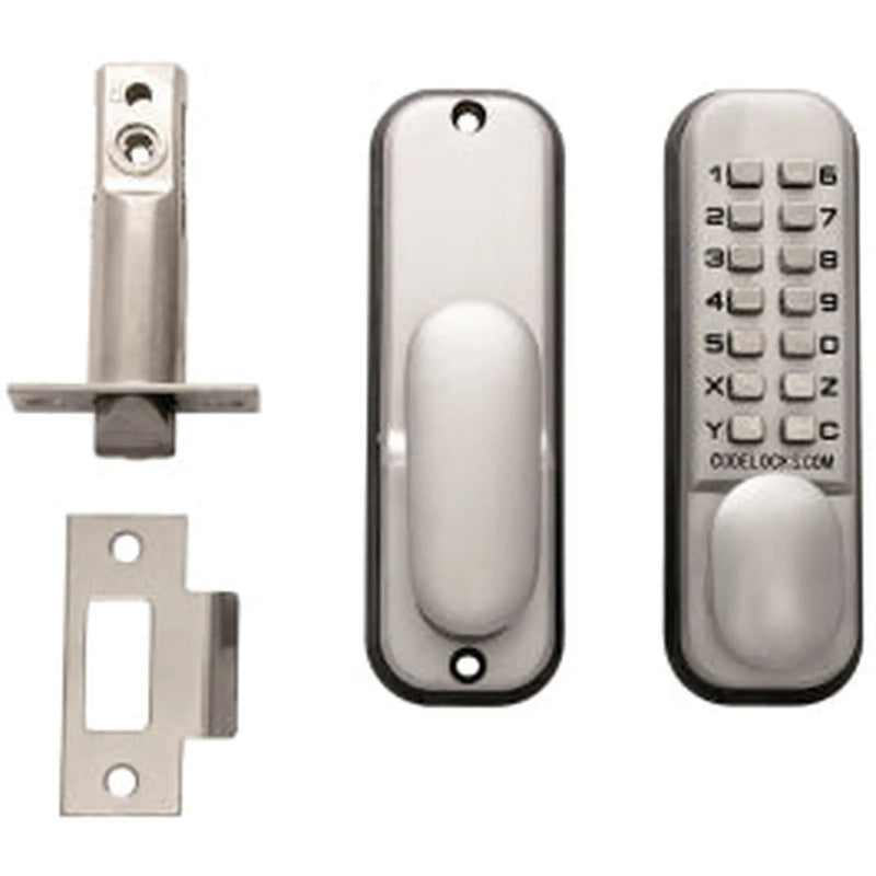 155 Mechanical Mortice Latch Dual Plate Silver Grey Hrb Cb - Silver Grey