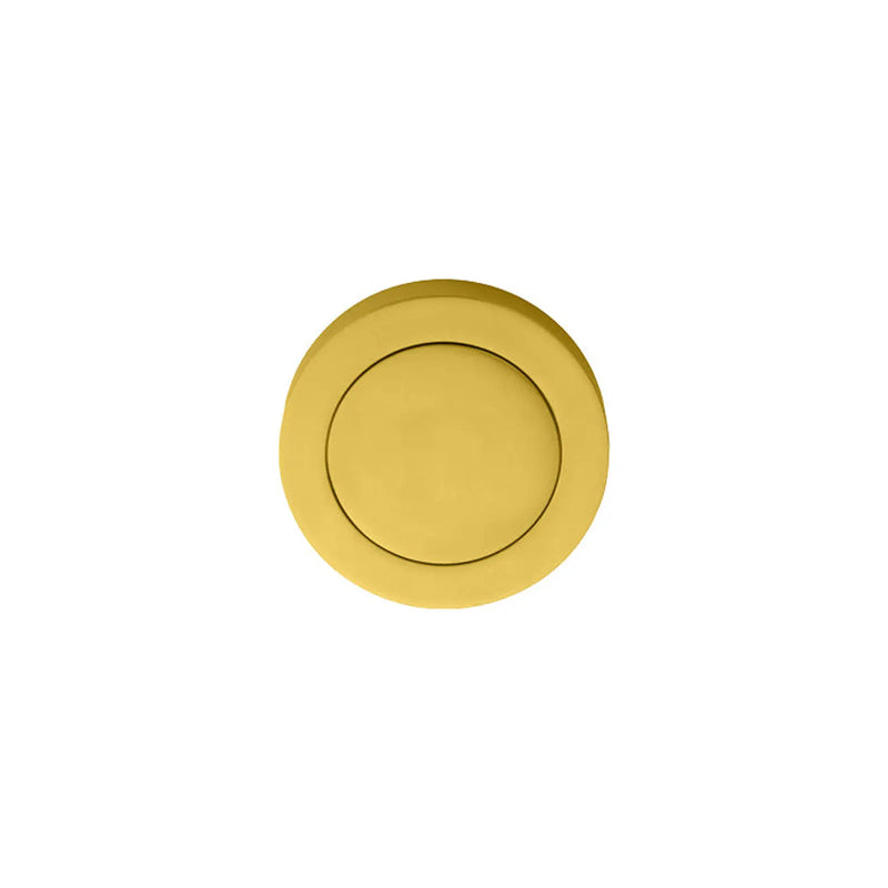 Escutcheon - Blank On Concealed Fix Round Rose - Polished Brass 51MM