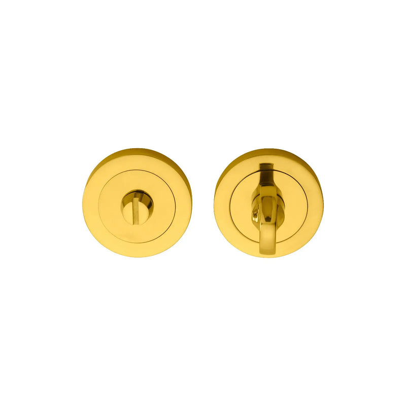 Turn & Release On Concealed Fix Round Rose (4.9 X 80Mm Longer Spindle) - Polished Brass 51MM