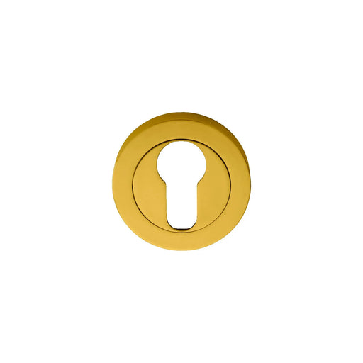 Escutcheon - Euro Profile On Concealed Fix Round Rose - Polished Brass 51MM