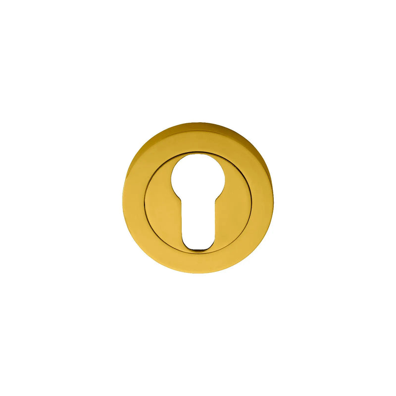 Escutcheon - Euro Profile On Concealed Fix Round Rose - Polished Brass 51MM