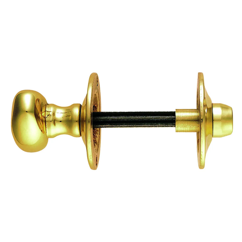 Turn & Release To Suit Rackbolt / Oval Turn - Spline Spindle - Polished Brass 38MM