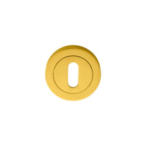 Escutcheon - Lock Profile On Concealed Fix Round Rose - Polished Brass 51MM