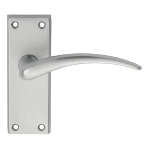Wing Lever On Backplate - Latch - Satin Chrome