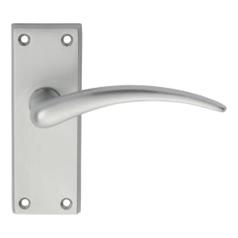 Wing Lever On Backplate - Latch - Satin Chrome
