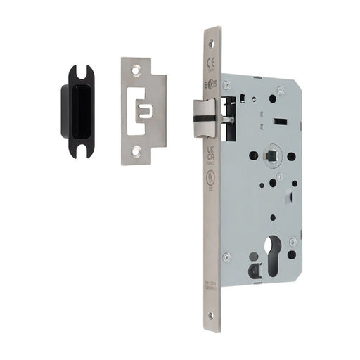 55Mm Din Latch - Square - Satin Stainless Steel