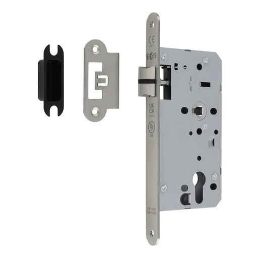 55Mm Din Latch - Radius - Satin Stainless Steel