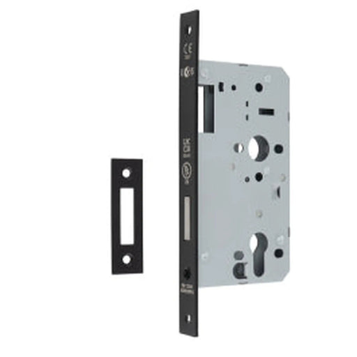 60Mm Din Euro Deadlock - Radius - Matt Black