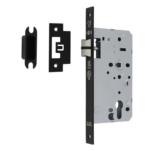 60Mm Din Latch - Square - Matt Black