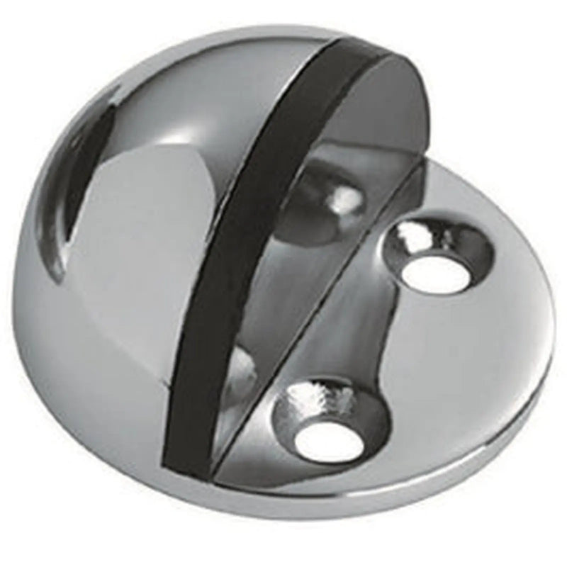 24 X 44Mm - Floor Mounted Shielded Doorstop - Bright Stainless Steel