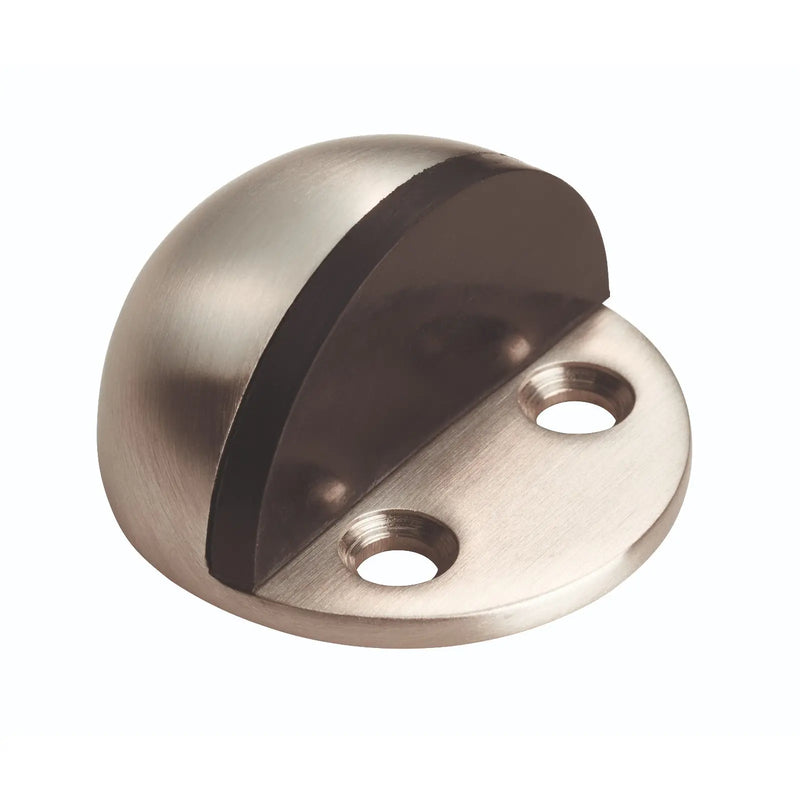 24 X 44Mm - Floor Mounted Shielded Doorstop - Satin Stainless Steel