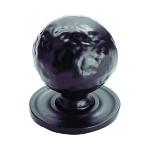 Hammered Ball Knob (32Mm) On Rose (37Mm) - Black Antique 37 ( 32 )
