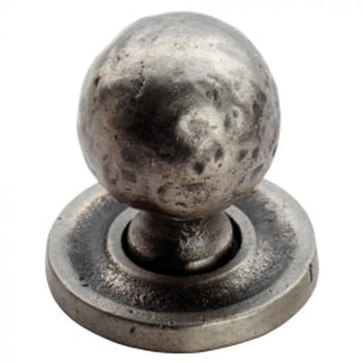 Hammered Ball Knob (32Mm) On Rose (37Mm) - Pewter 37 ( 32 )