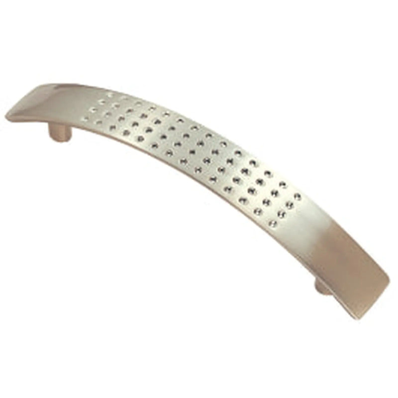 Dimpled Curved Handle 128Mm C/C - Satin Nickel 128 ( 156 )