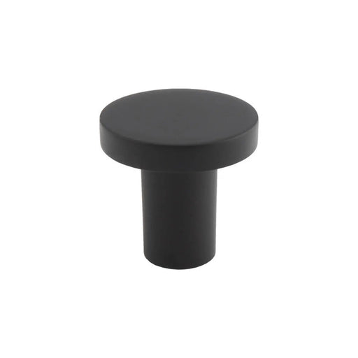 Circular Cupboard Knob 26Mm Dia - MATT BLACK 26