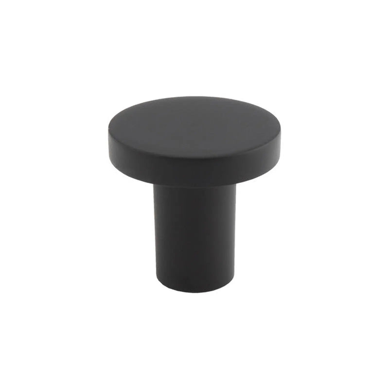 Circular Cupboard Knob 26Mm Dia - MATT BLACK 26