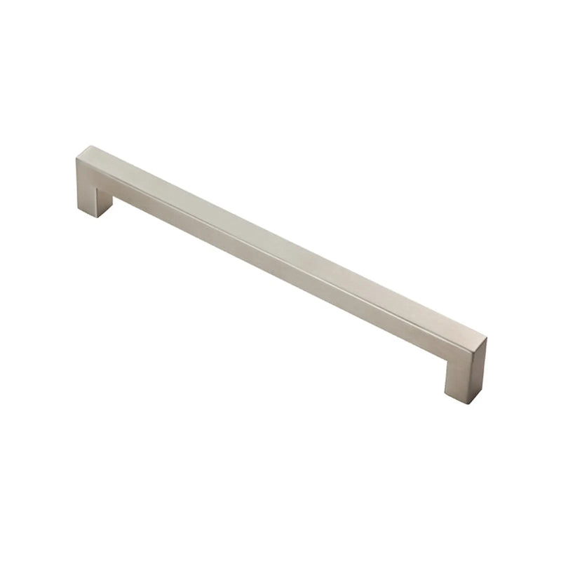 14Mm Dia. Mitred Linear Pull Handle - 192Mm C/C - Bolt Through Fixing - Satin Stainless Steel 192mm c/c
