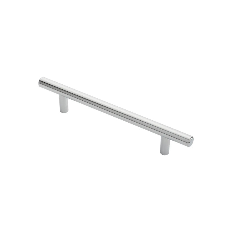 12Mm Dia. T-Bar Pull Handle - 128Mm C/C - Bolt Through Fixing - Polished Chrome 128 ( 188 )