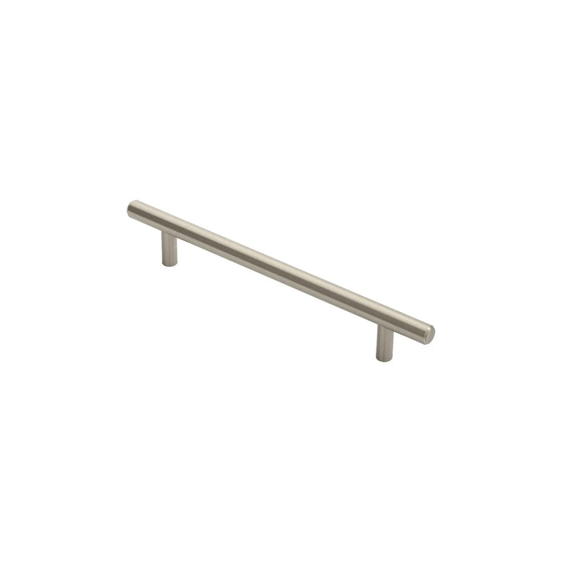 12Mm Dia. T-Bar Pull Handle - 160Mm C/C - Bolt Through Fixing - Satin Nickel 160 ( 220 )