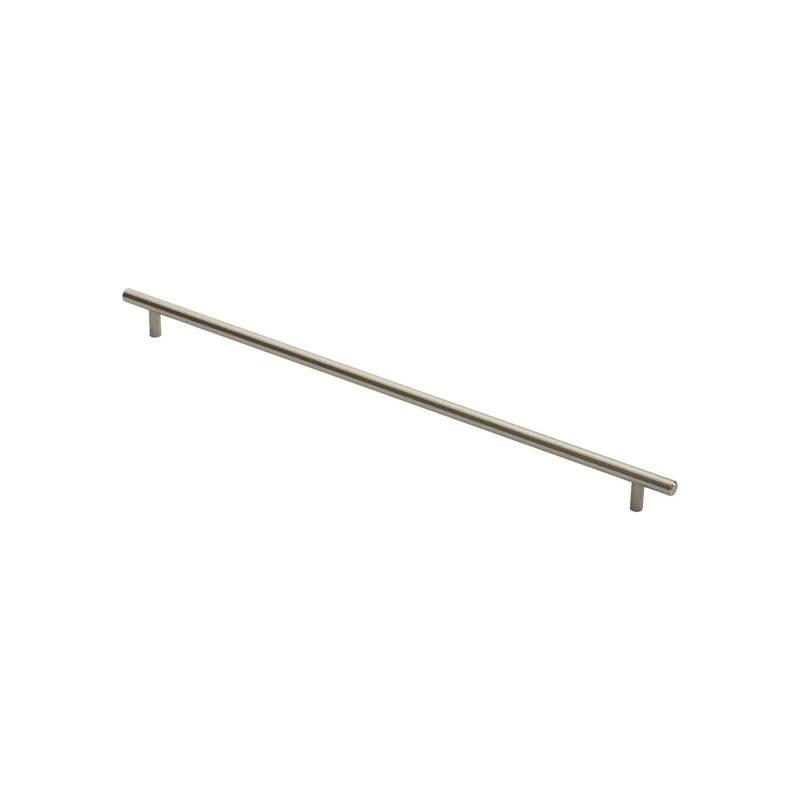 12Mm Dia. T-Bar Pull Handle - 448Mm C/C - Bolt Through Fixing - Satin Nickel 448 ( 508 )