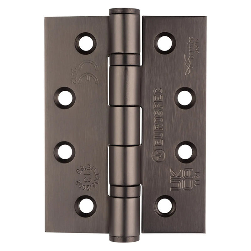 102 X 76 X 3Mm Ball Bearing Hinge Grade 13 C/W Screws (Pair) - Matt Bronze