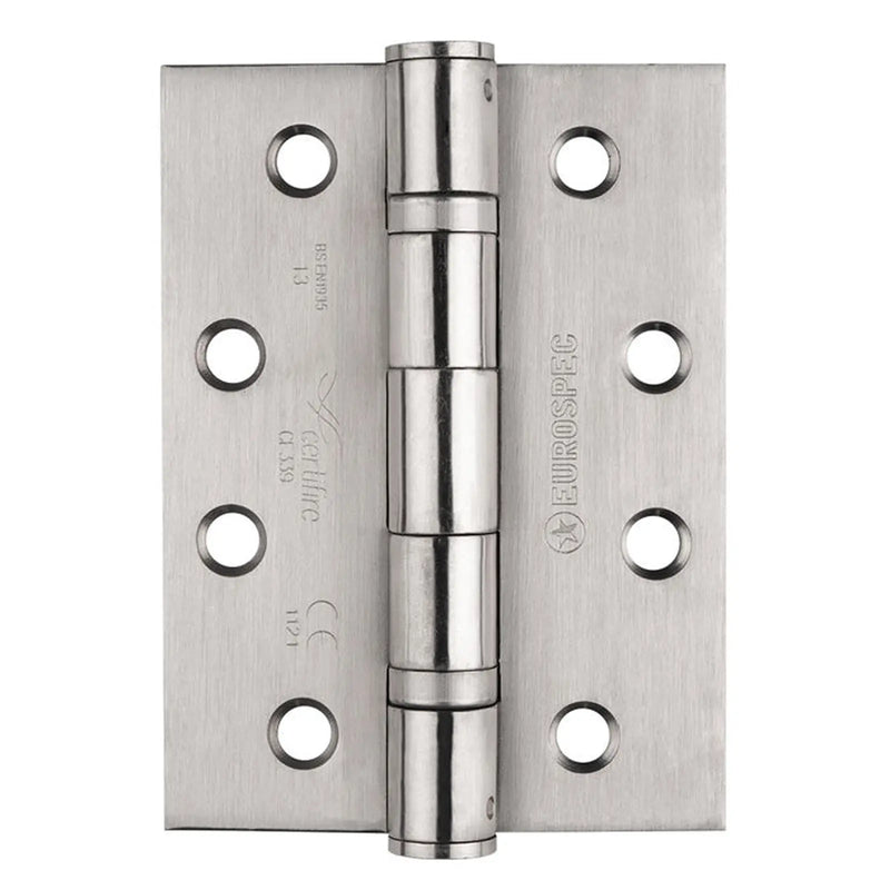 102 X 76 X 3Mm Ball Bearing Hinge Grade 13 C/W Screws (Pair) - Satin Stainless Steel