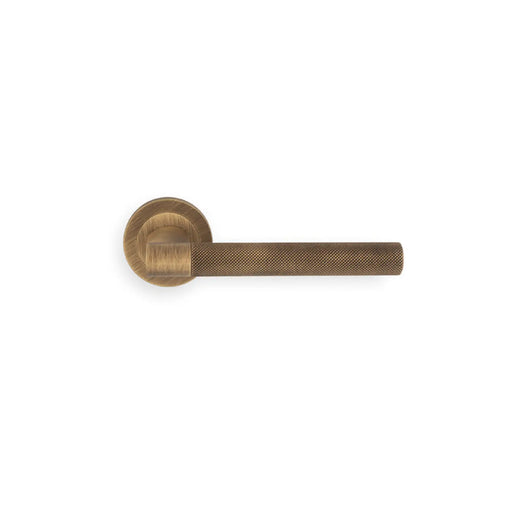 Hey Rete Lever Handle On Threaded Round Rose Bgo (Antique Brass) - Antique Brass