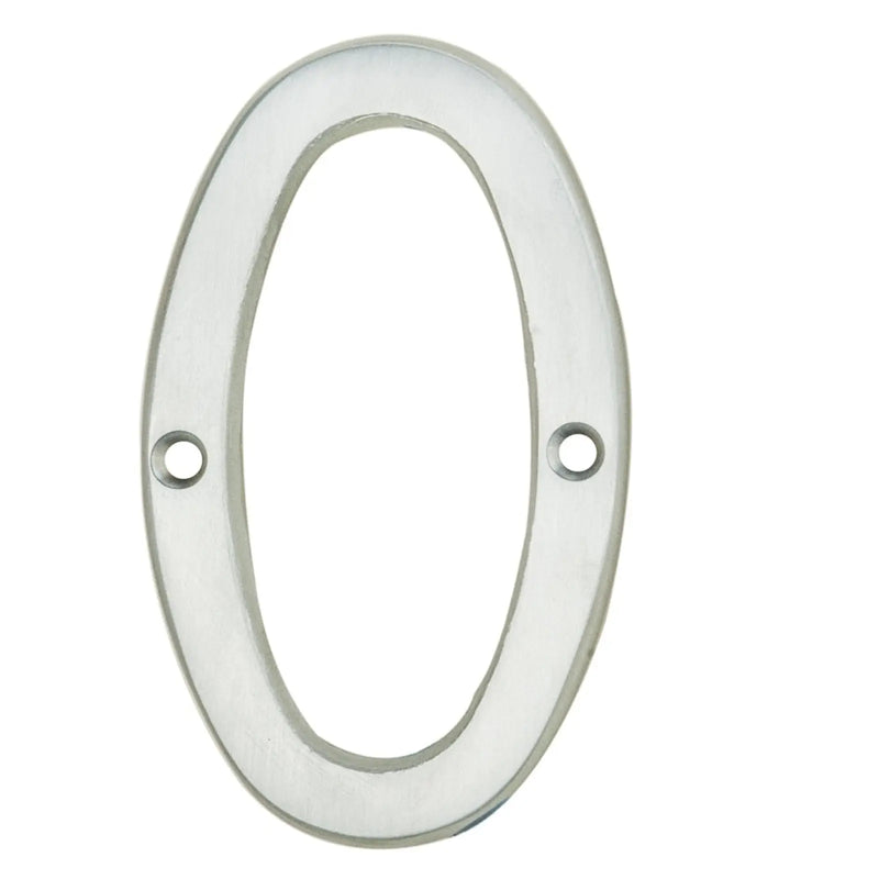 Numeral Face Fix (No.0) - Satin Chrome 76MM