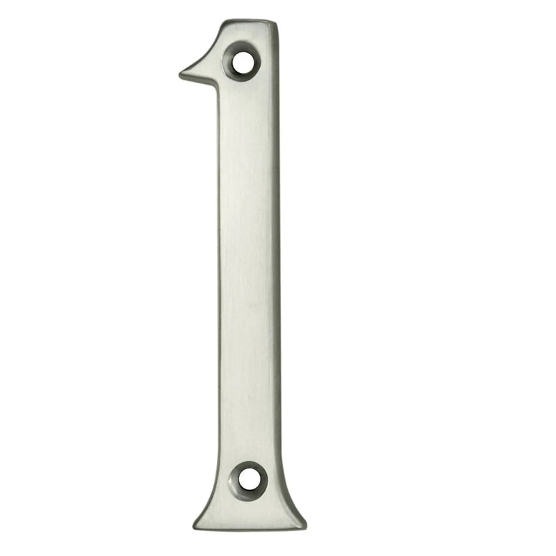 Numeral Face Fix (No.1) - Satin Chrome 76MM
