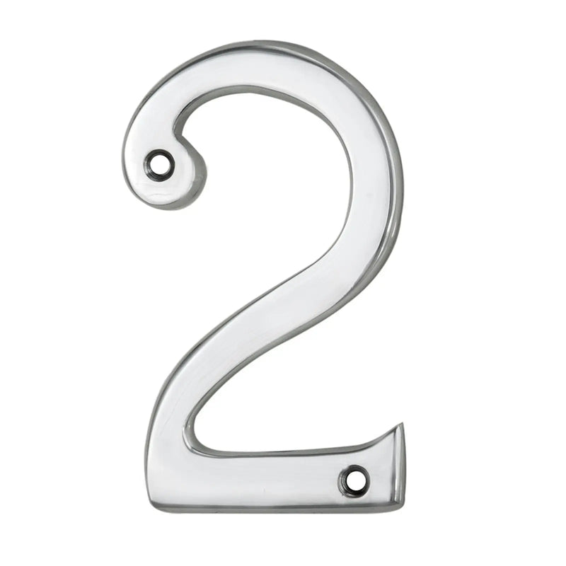 Numeral Face Fix (No.2) - Polished Chrome 76MM