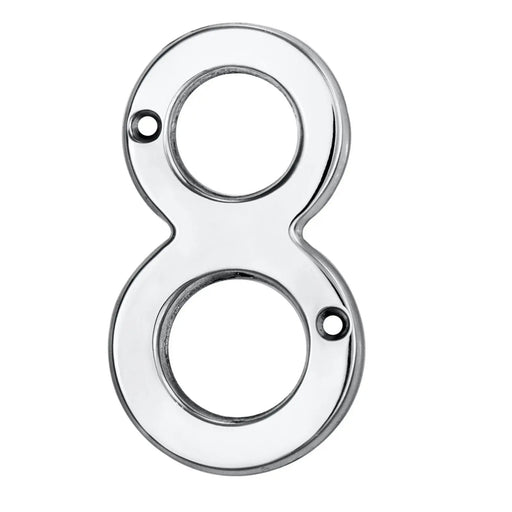 Numeral Face Fix (No.8) - Polished Chrome 76MM