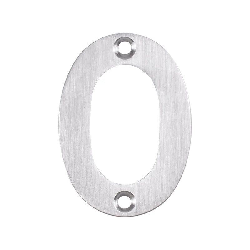 50 X 36 X 2Mm - Number 0 - Face Fix - Satin Stainless Steel