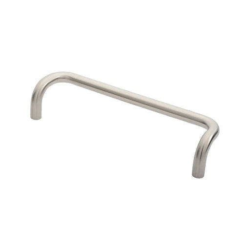 19Mm Dia. Cranked Pull Handle - 300Mm C/C - Bolt Through Fixing - Satin Stainless Steel